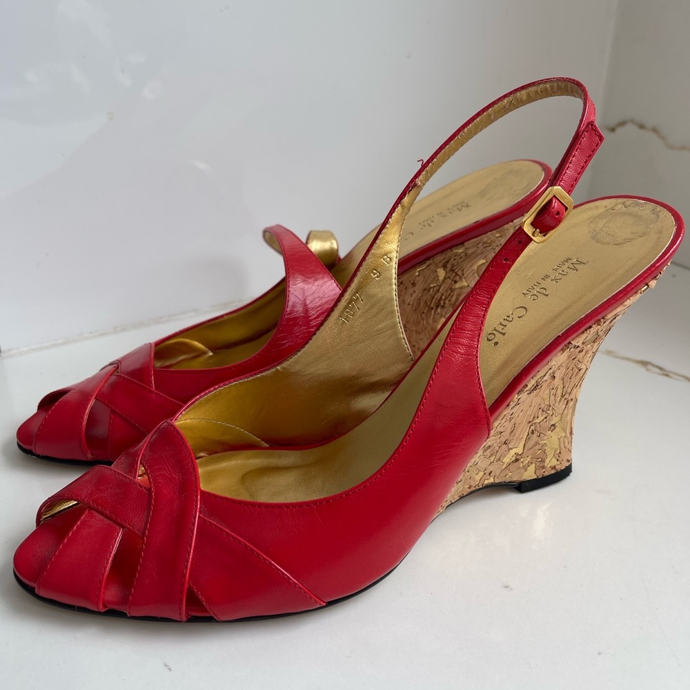 Max de Carlo red wedges size 9